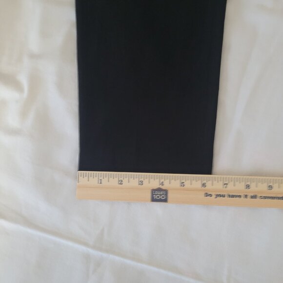 Black Faux Suede Womens Pants Dress Barn Size 12 - Picture 8 of 14